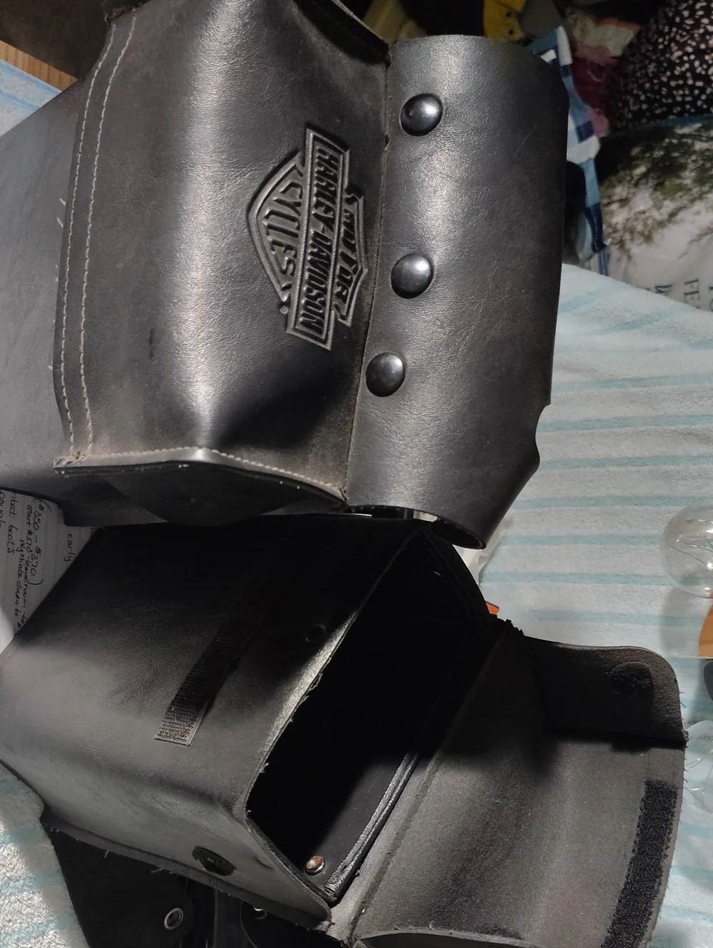 Harley Davidson boots n windshield tool pouches